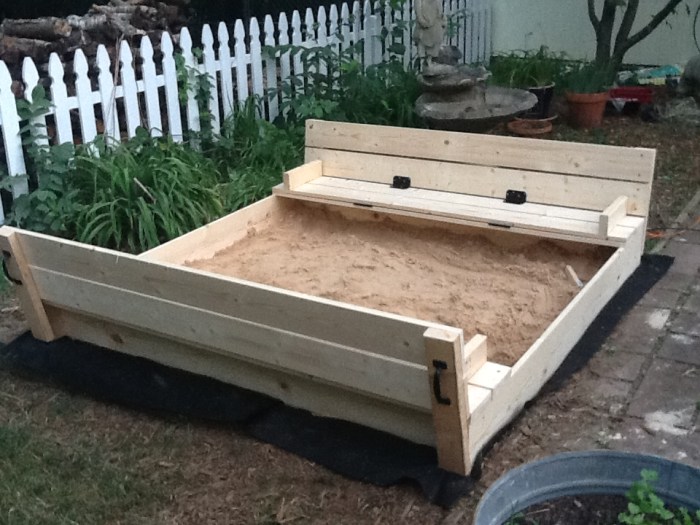 Lucinda wants to build a square sandbox