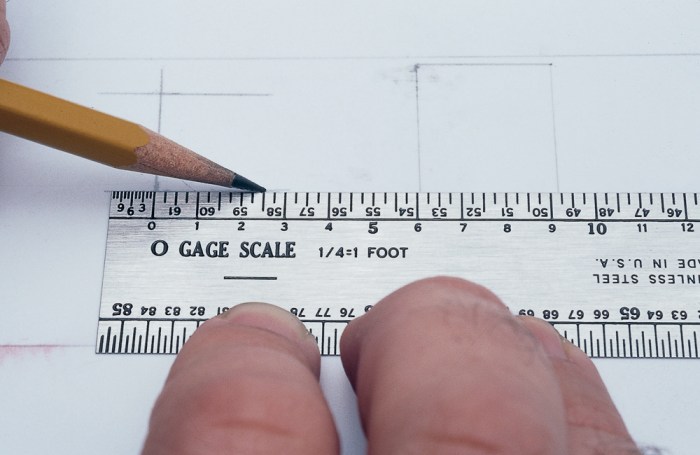 A common scale on a machinist's rule is