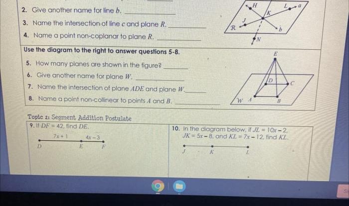 Chapter 5 quiz 1 geometry answers